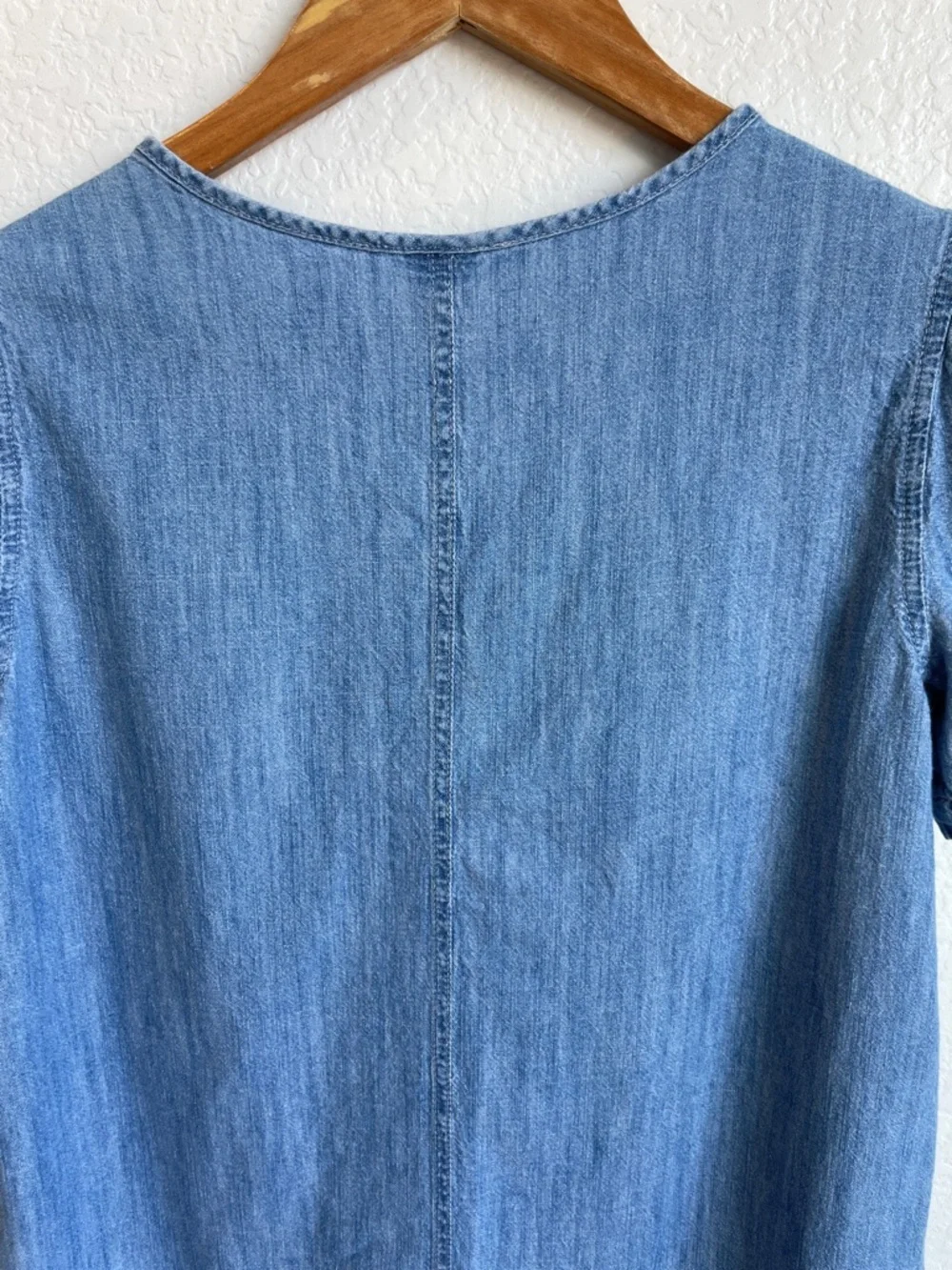 GAP Light Blue Denim Short Sleeve Shift Dress • XL (Girl)